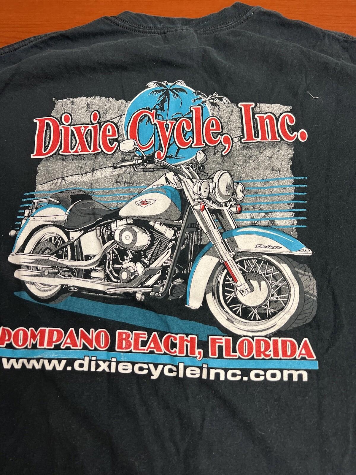 Dixie Cycle Inc Pompano Beach Black Size Xl  Short Sleeved T shirt 116