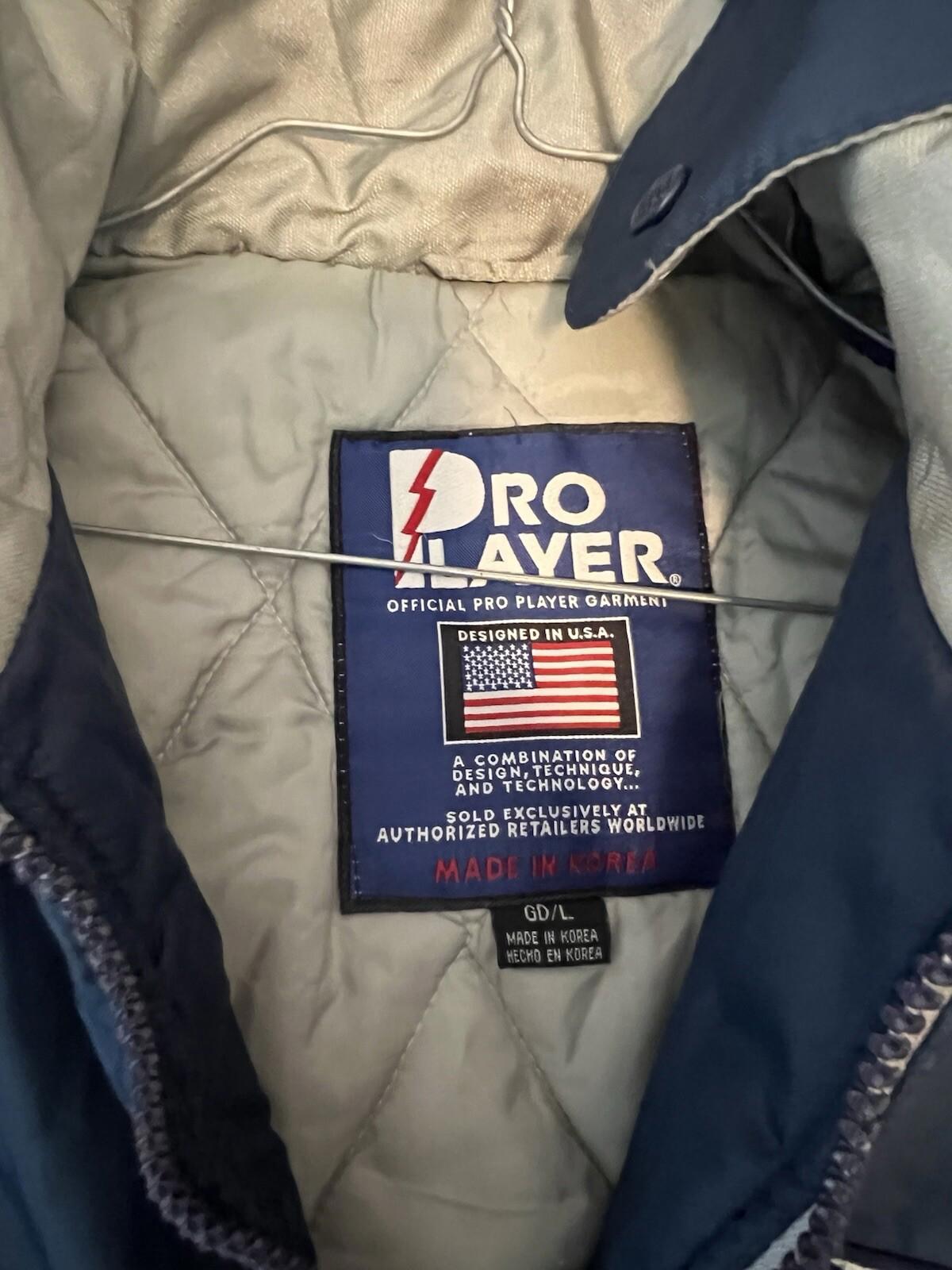 Vintage 90’s Pro Player  NFL Dallas cowboys blue and white puffer Men’s Large