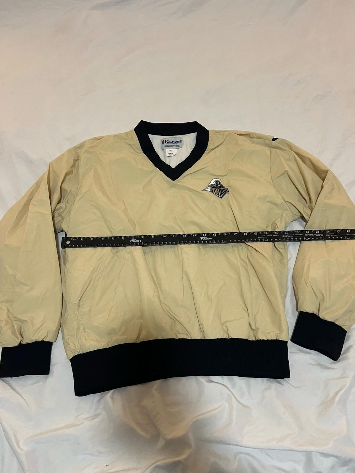 Vintage Boathouse Purdue University Windbreaker Pullover XL Tan 133