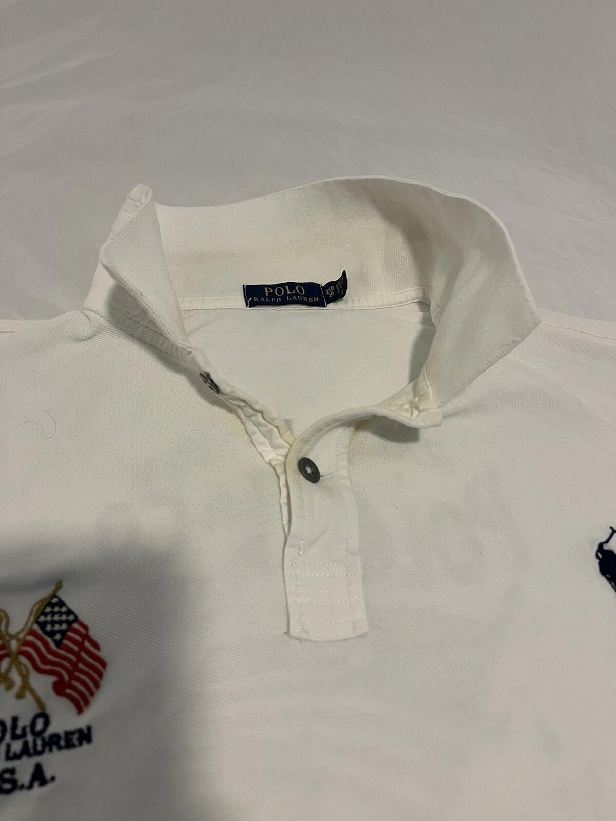 Polo Ralph Lauren Big Pony Shirt Mens 2XL White Bleecker St NYC Crest 373