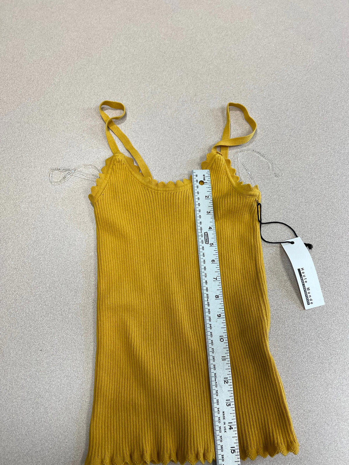 Haute Monde Tank Top Women's Medium Yellow NWT 291
