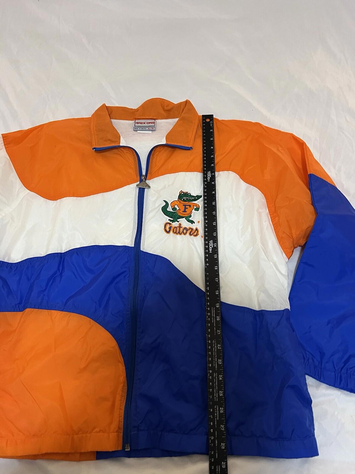Vintage Apex One Florida Gators Zip Windbreaker Jacket 90's XL WAVE 358
