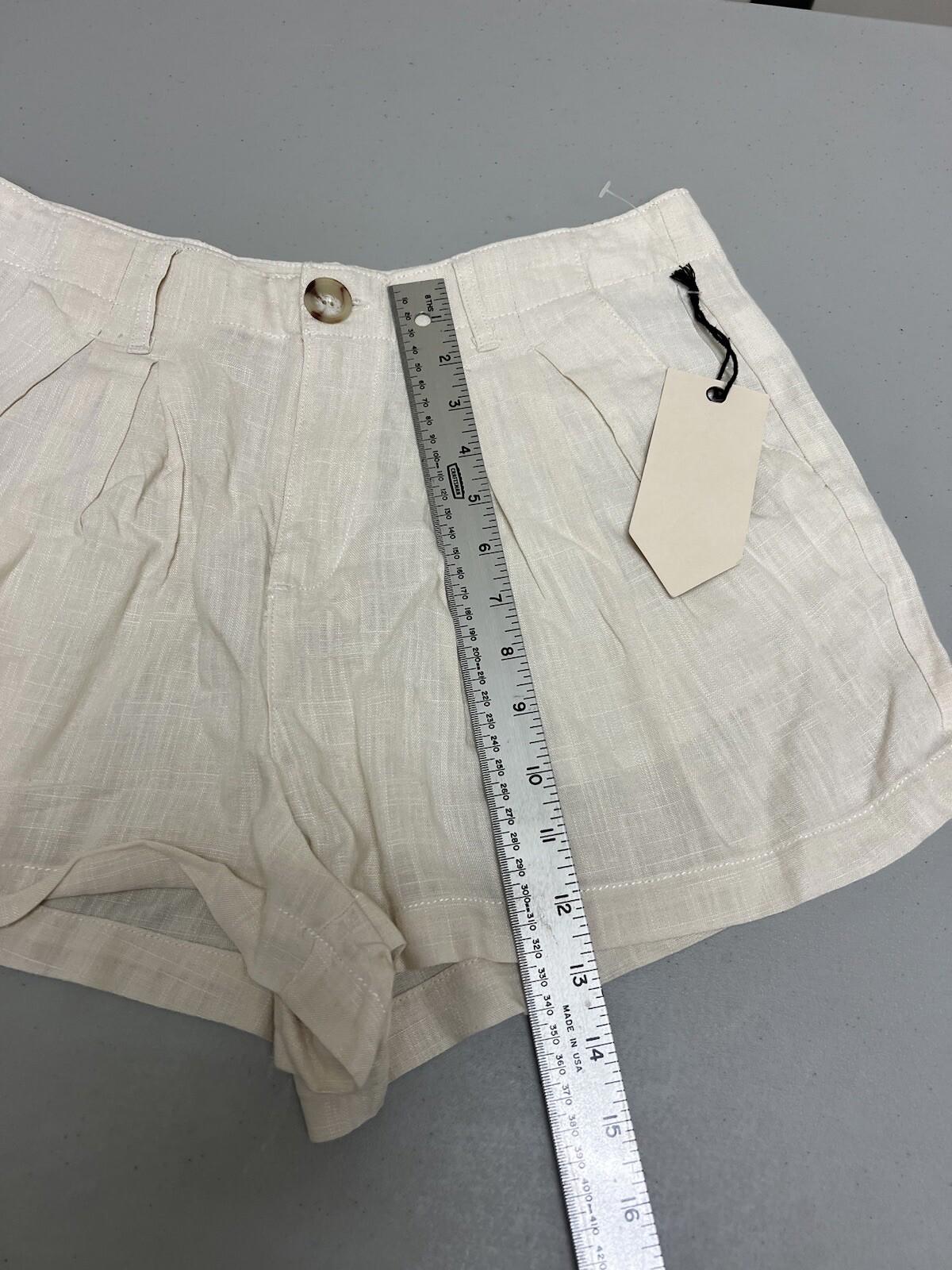 Ban Jara White Shorts Viscose Linen Size Large Nwt 322