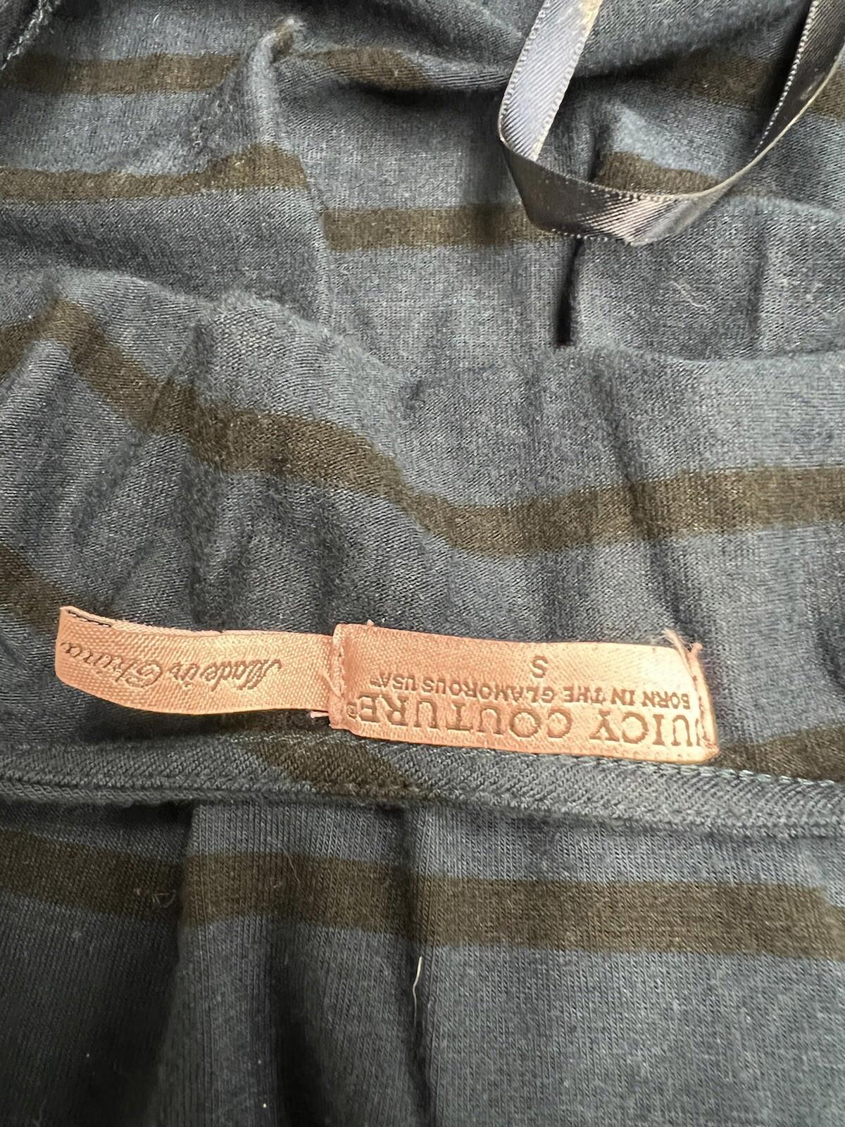 Vintage y2k Juicy Couture Women Blue Striped Casual Dress Size Small 118