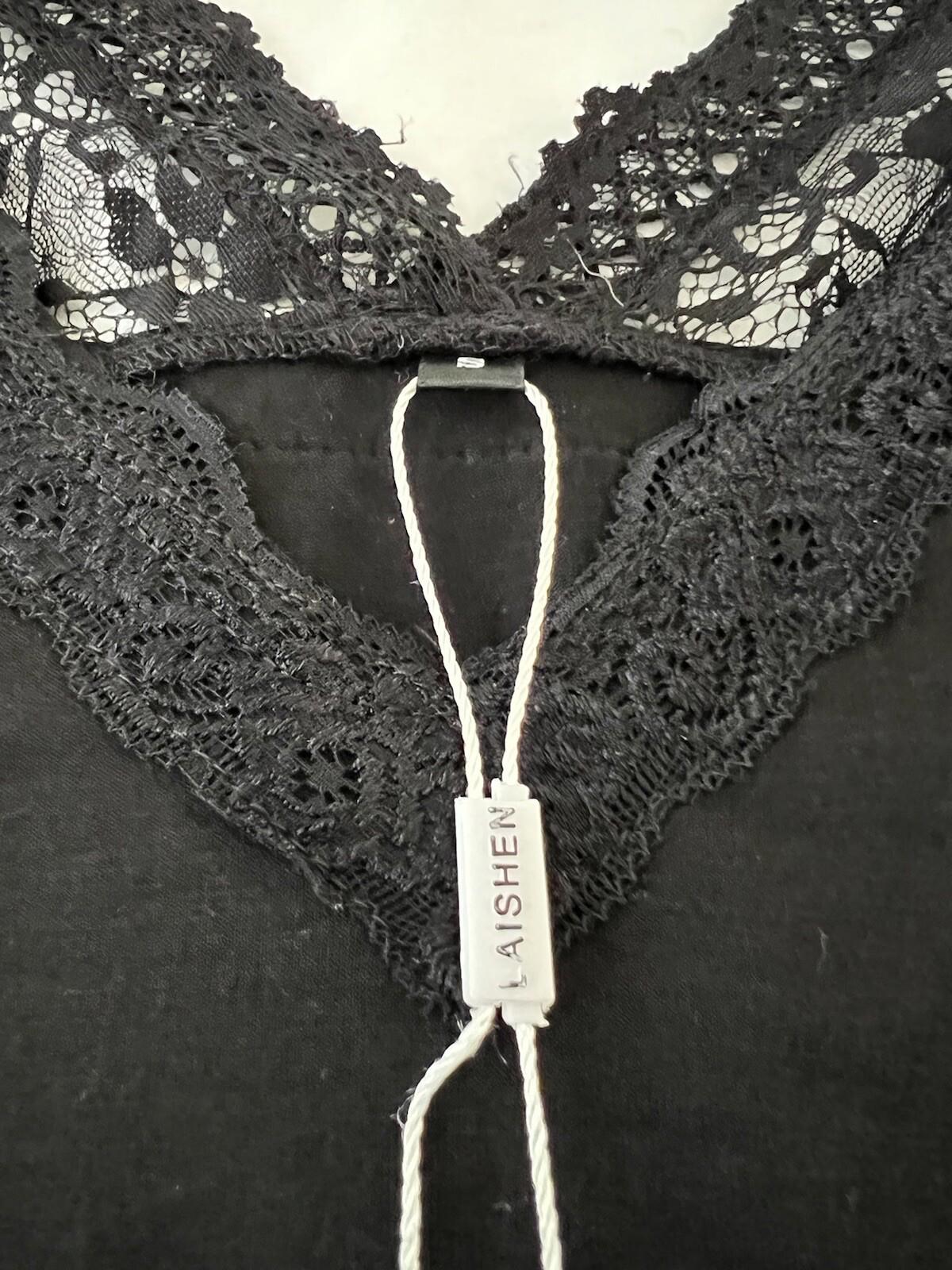 Lai Shen Women's Blouse Black Size Small Nwt 5xx