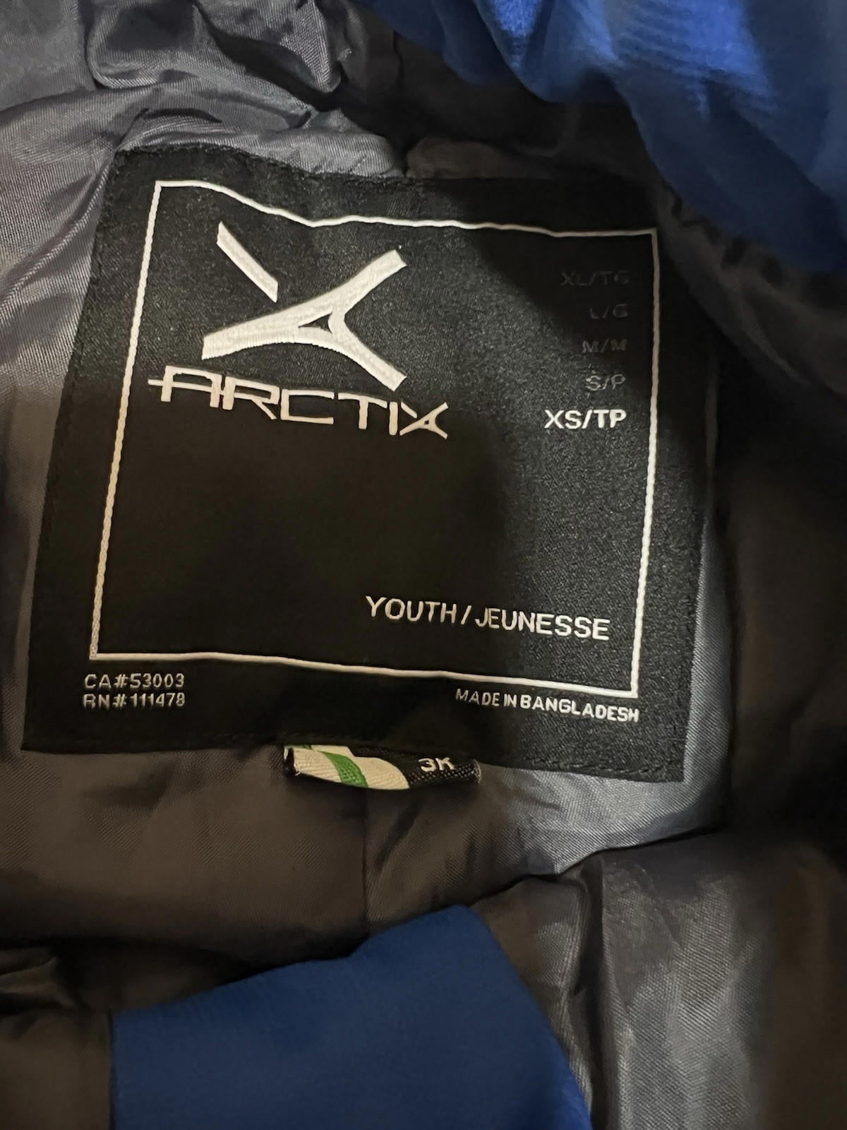ARCTIX- Blue Snowboarding Ski Snow Pants Youth Xs Unisex Waterproof 122