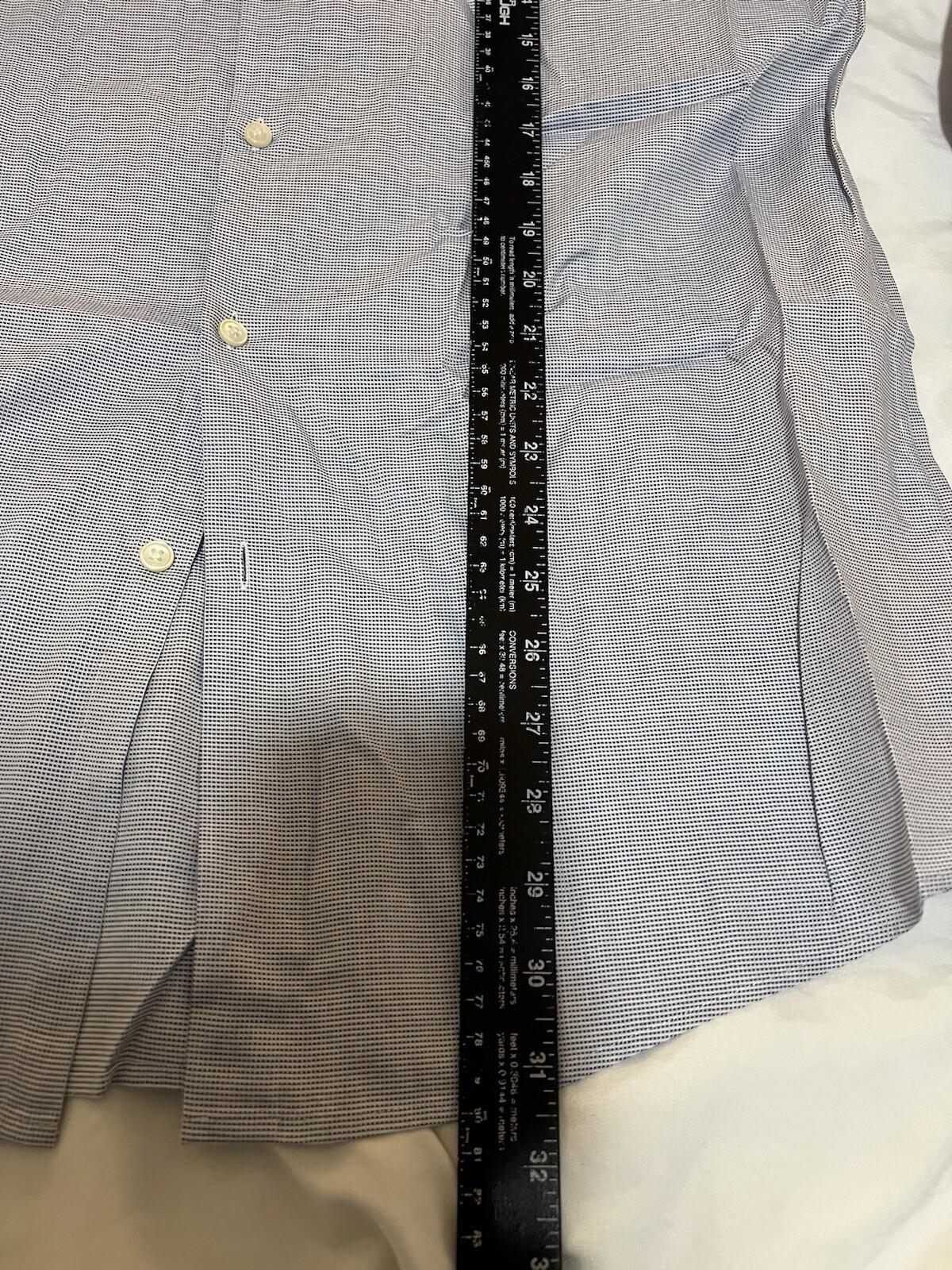 Hugo Boss Blue Check Long Sleeve Collared Button Down size Large 378