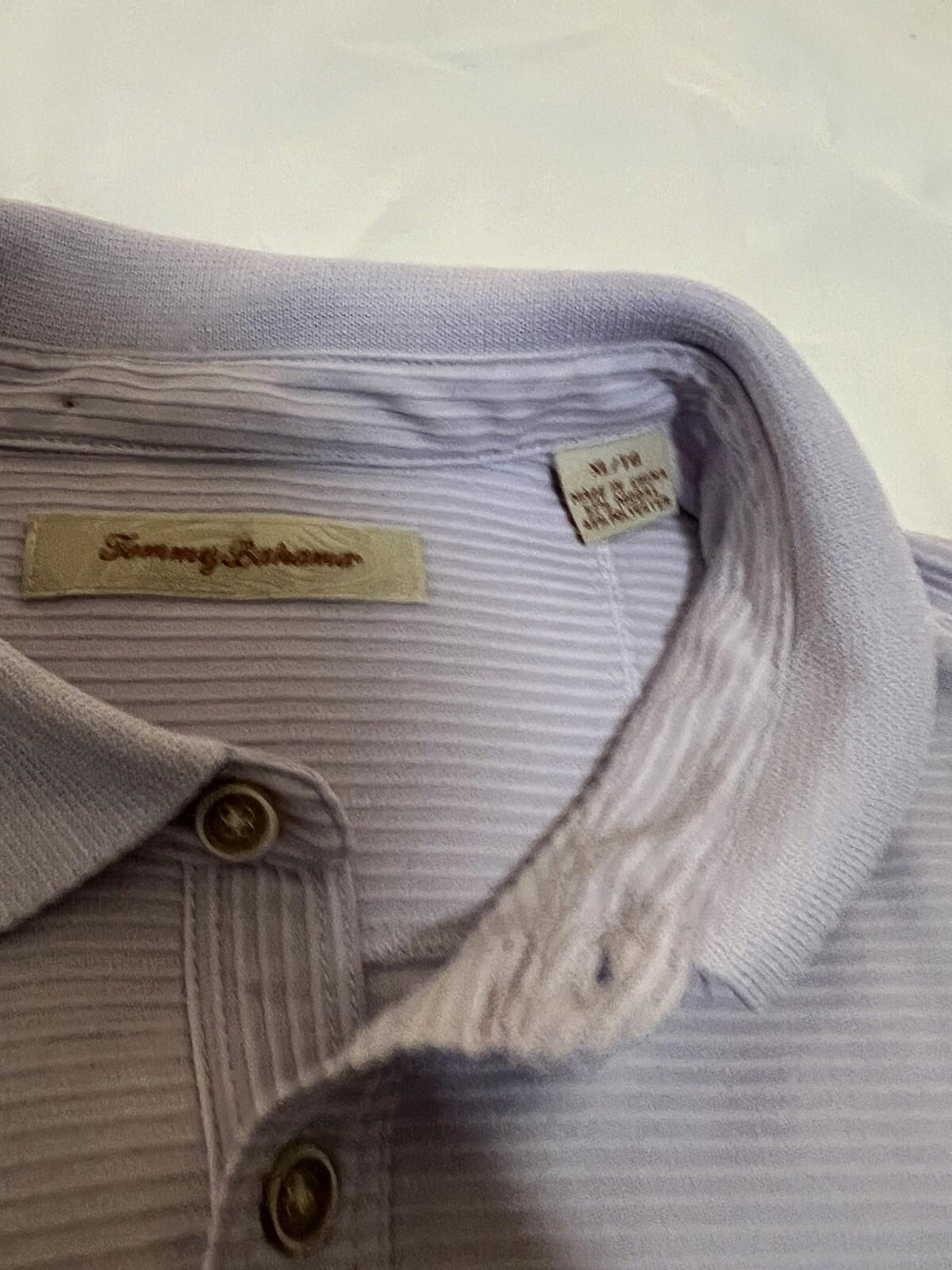 Tommy Bahama Men’s Polo Shirt XL Striped Purple 347