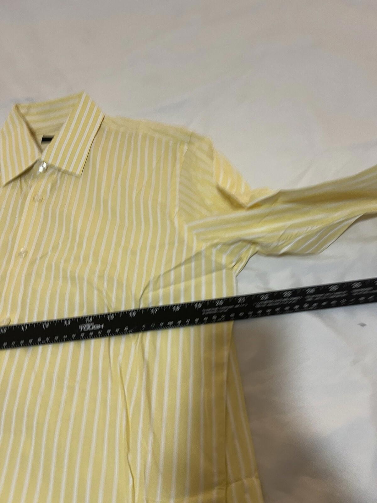 Hugo Boss Yellow Striped Long Sleeve Collared Button Down size L 378