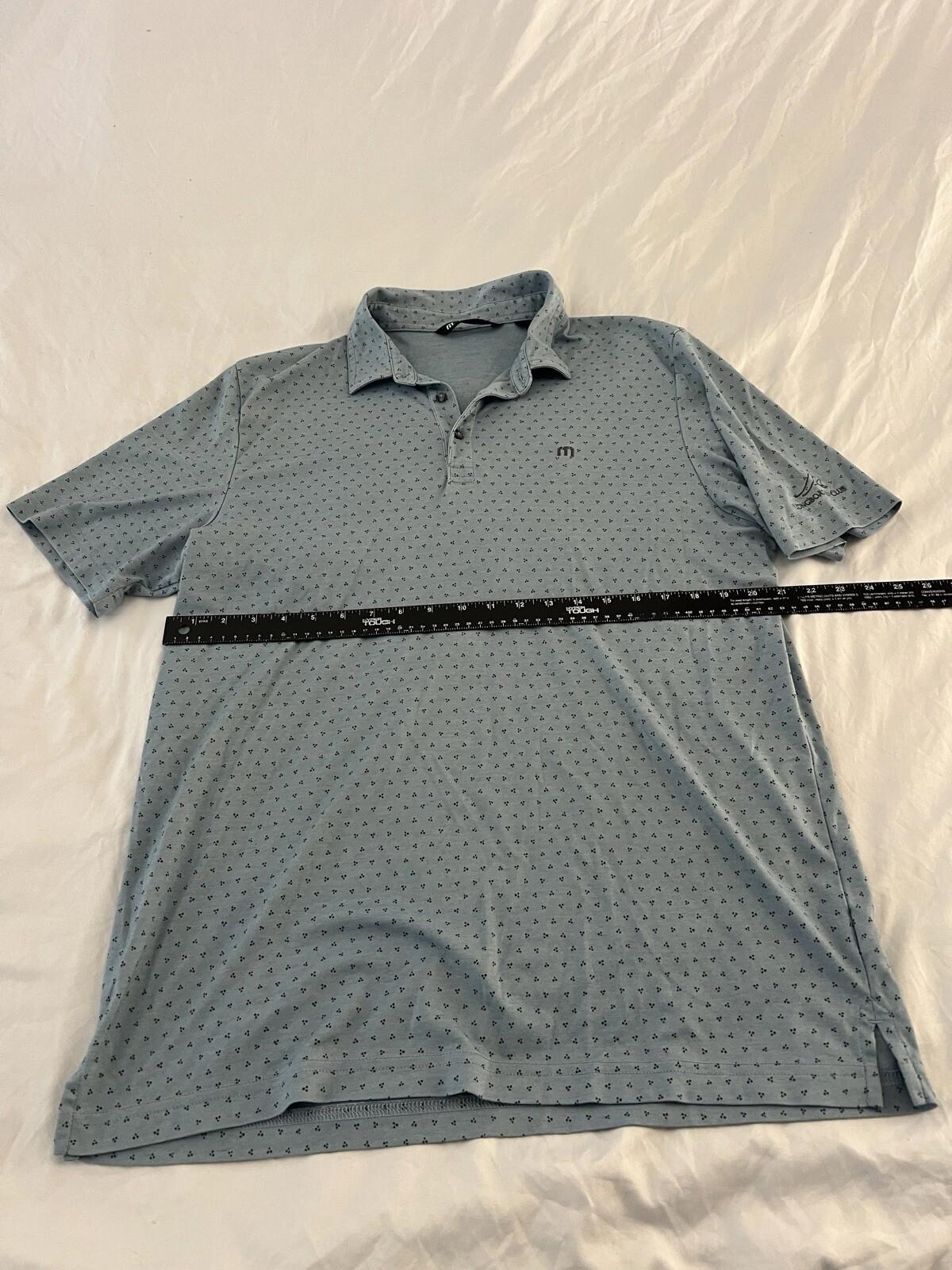 Men’s Travis Matthew Blue Polo Shirt Size Xl Golf Short Sleeve 134