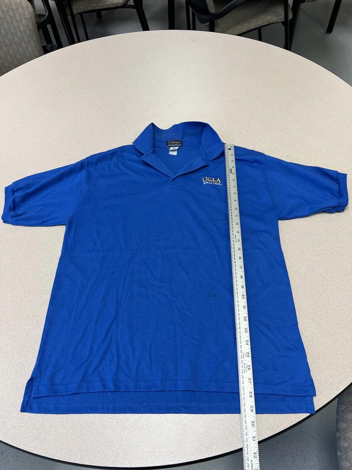 Vintage UCLA 90’s Polo Shirt Size Large Blue Embroidered 309