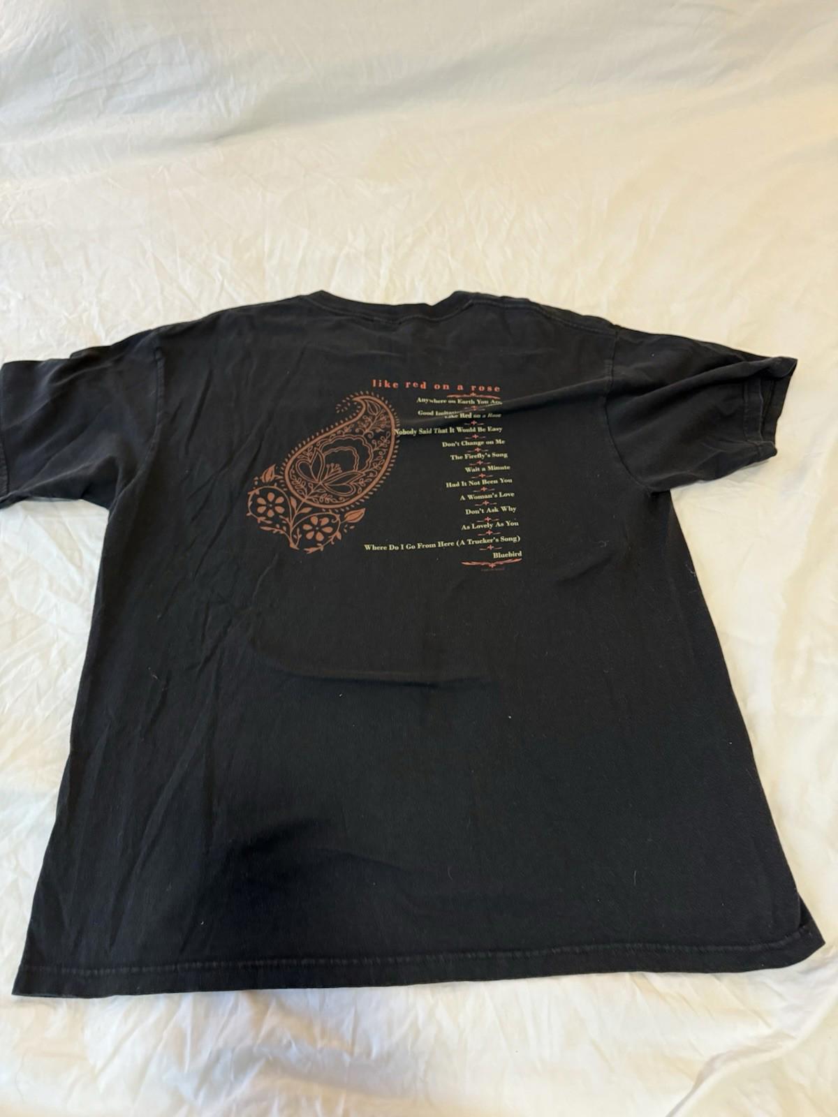 Vintage Alan Jackson Shirt Black Like Red On A Rose Black Country Xl 153