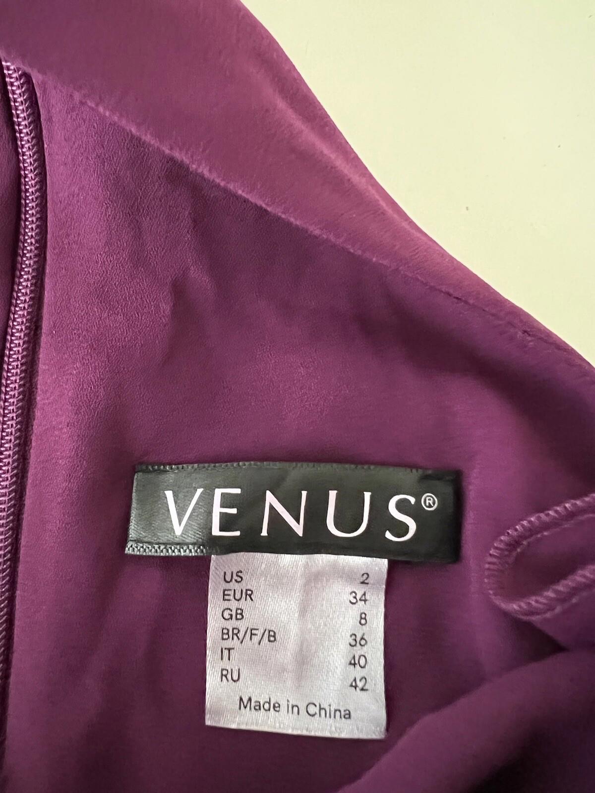 Venus Open Shoulder Dress Size 2 Purple 237