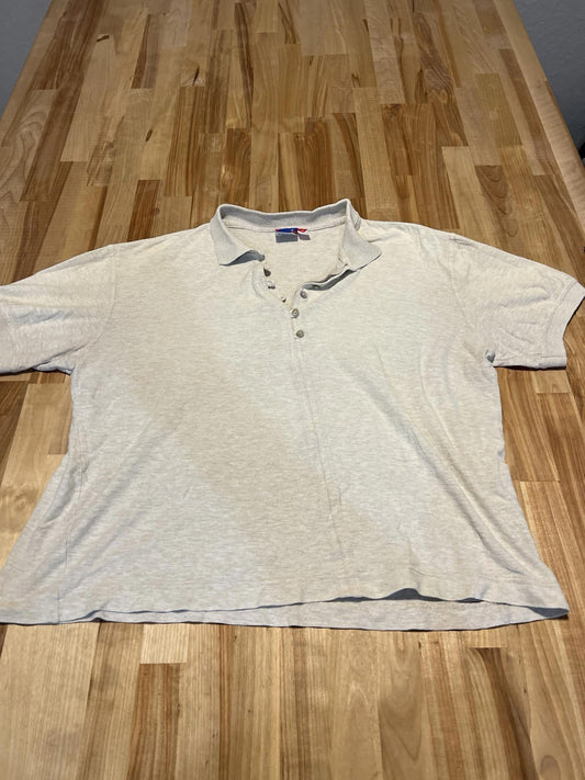 Vintage Tail Golf Polo Woman’s Beige Short Sleeve Shirt Medium 80s 90s 119