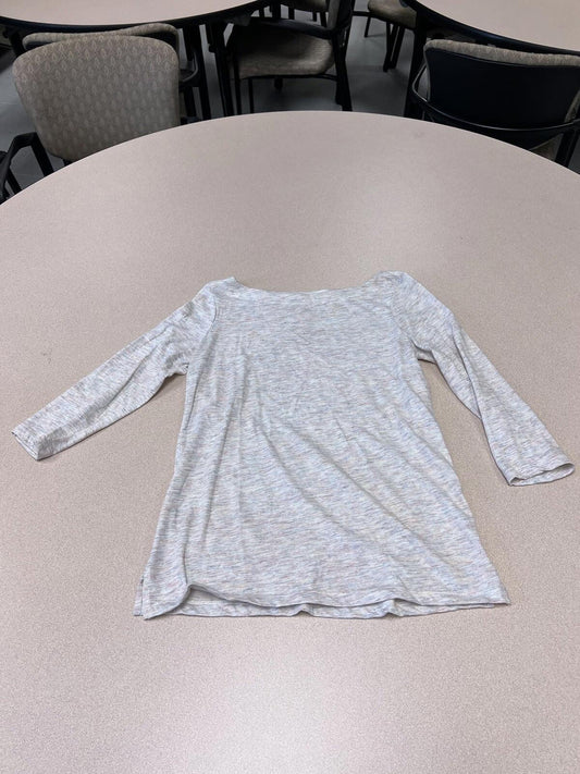 Ann Taylor Shirt Women's Small 3/4 Sleeve Round Neck Draped Front 323