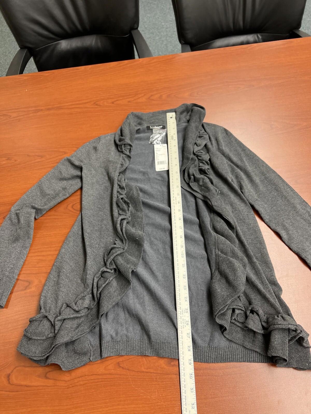 NEW By Design Size Xs Gray Open Cardigan Jacket Knit Sweater 118