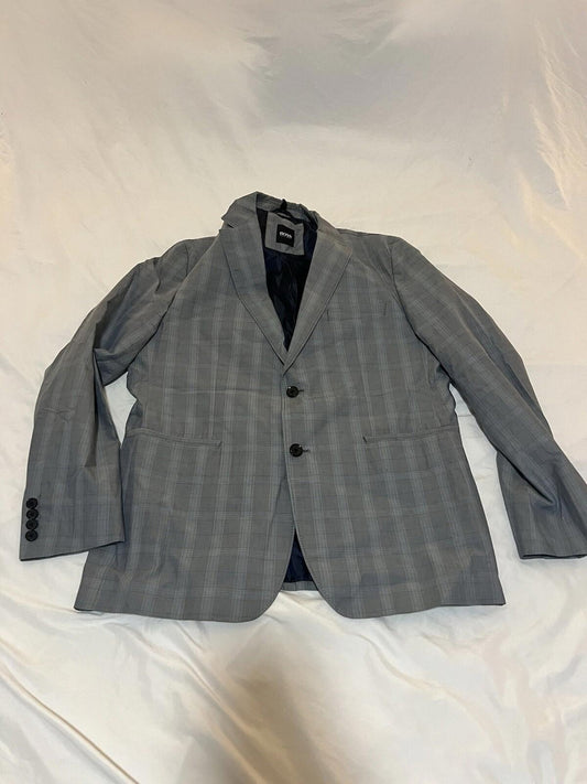 Hugo Boss Men’s Large 42R Grey 2-button Blazer Jacket 378