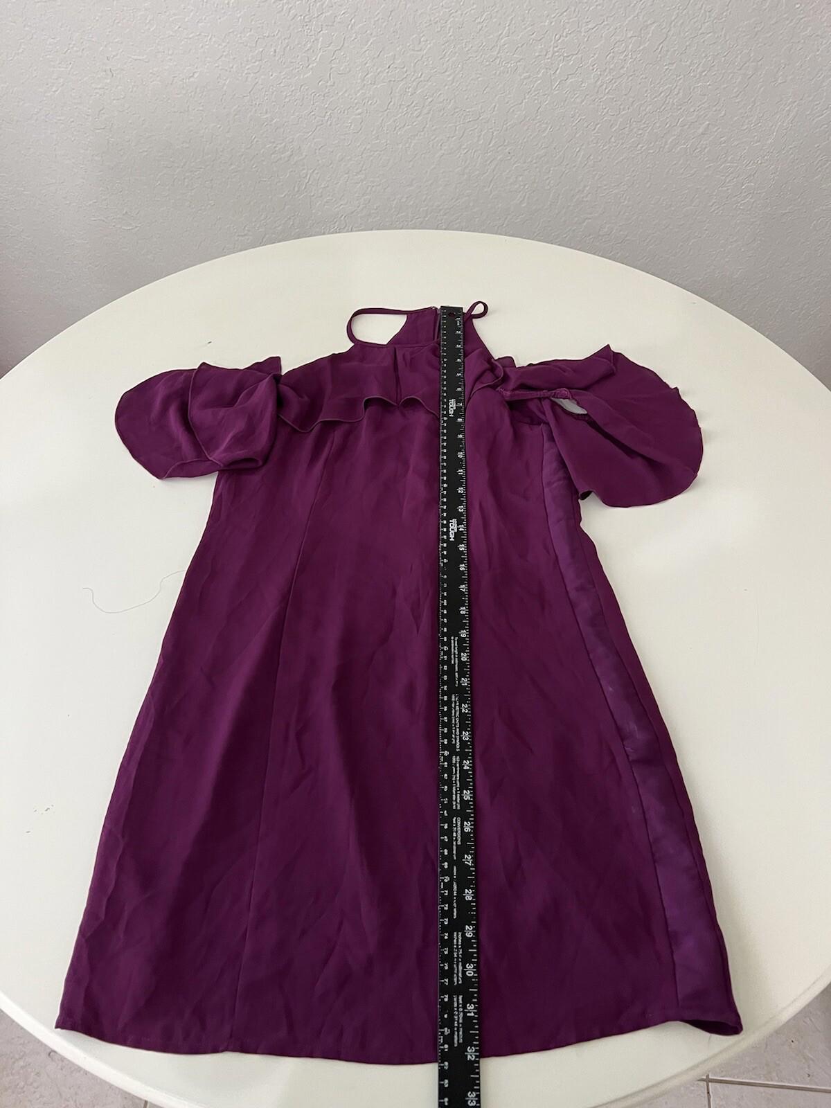 Venus Open Shoulder Dress Size 2 Purple 237