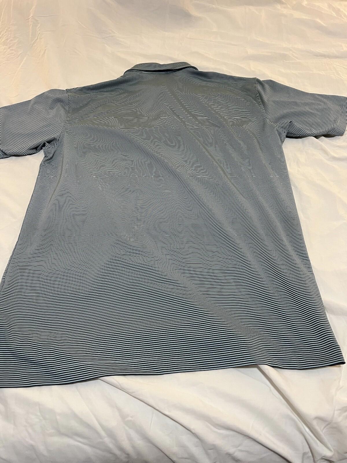 Dunning Golf Men’s Green Blue Golf Polo Shirt Size Xl  Short Sleeve Stretch 346