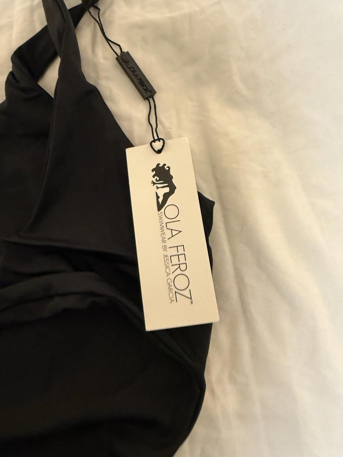 Ola Feroz Swimwear Jessica Garcia Cata One Piece Black Resortwear Small NWT 130