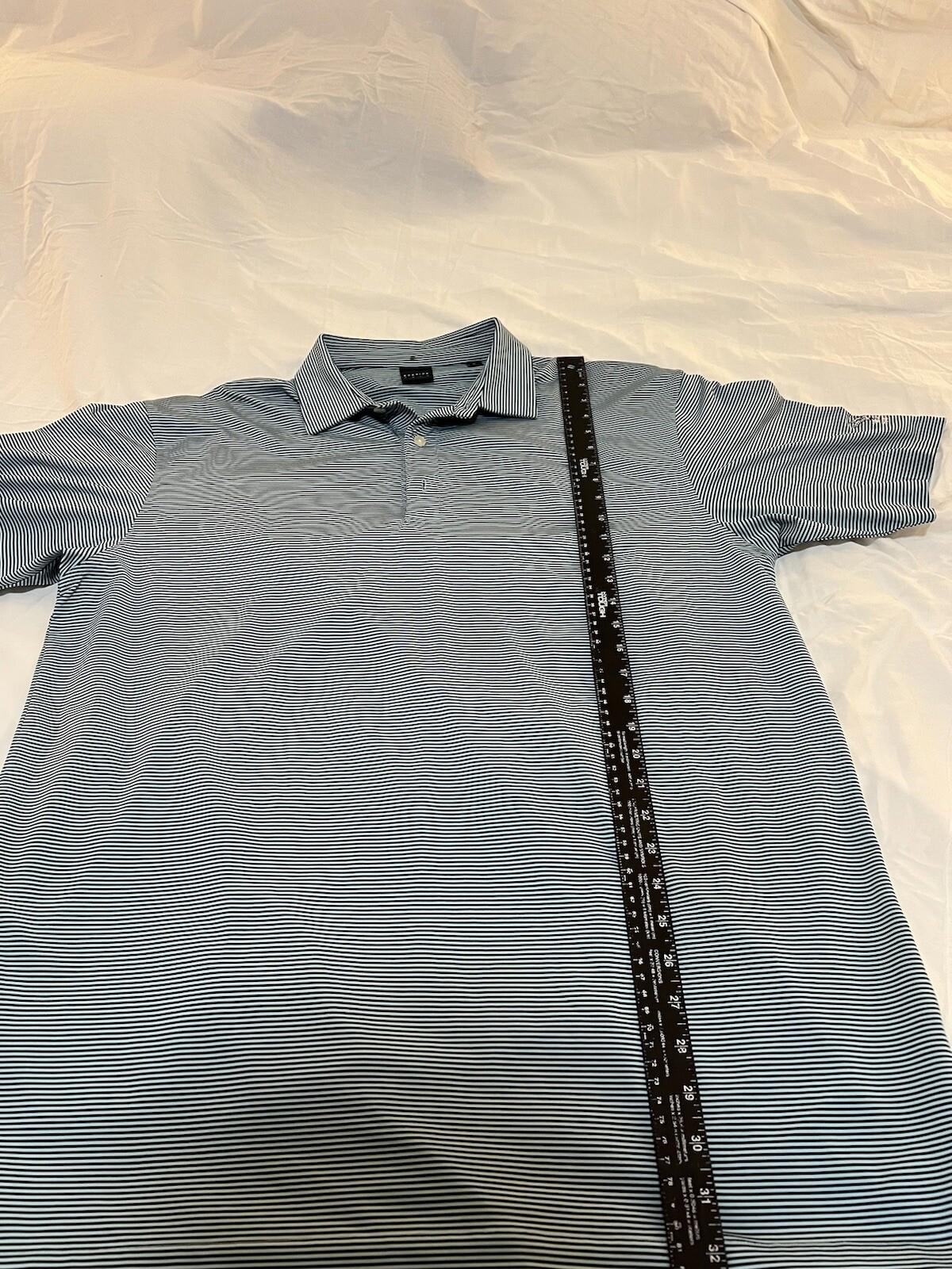 Dunning Golf Men’s Green Blue Golf Polo Shirt Size Xl  Short Sleeve Stretch 346
