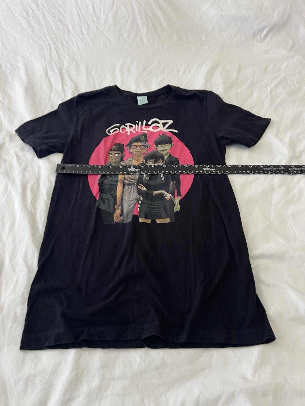Vintage Gorillaz T-Shirt Mens S Black Graphic Band Tour Concert Merch Y2K 142