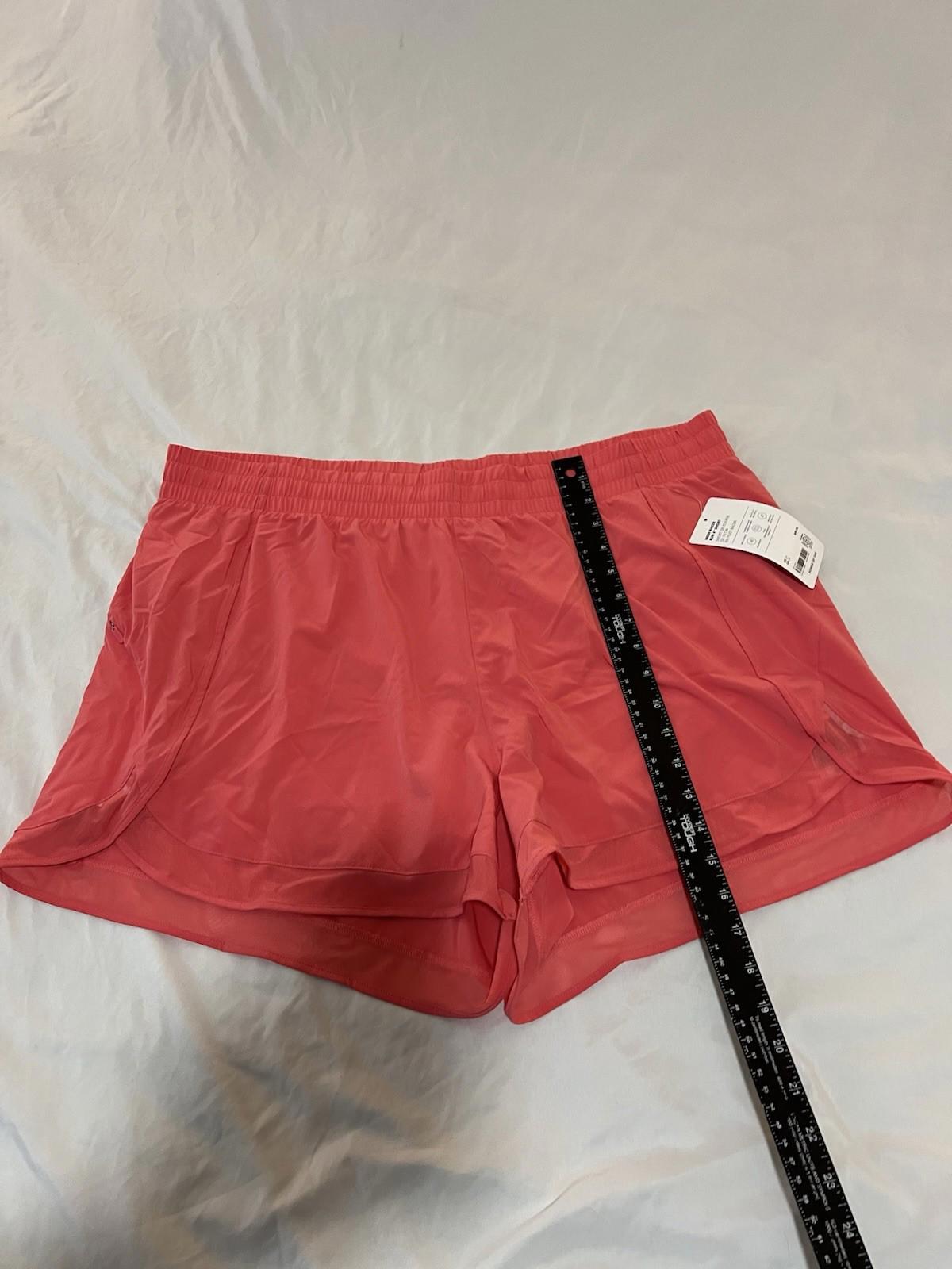 Athleta Mesh Racer Run Short 4" Womens Running Shorts Size 2x NWT Coral Pink 147