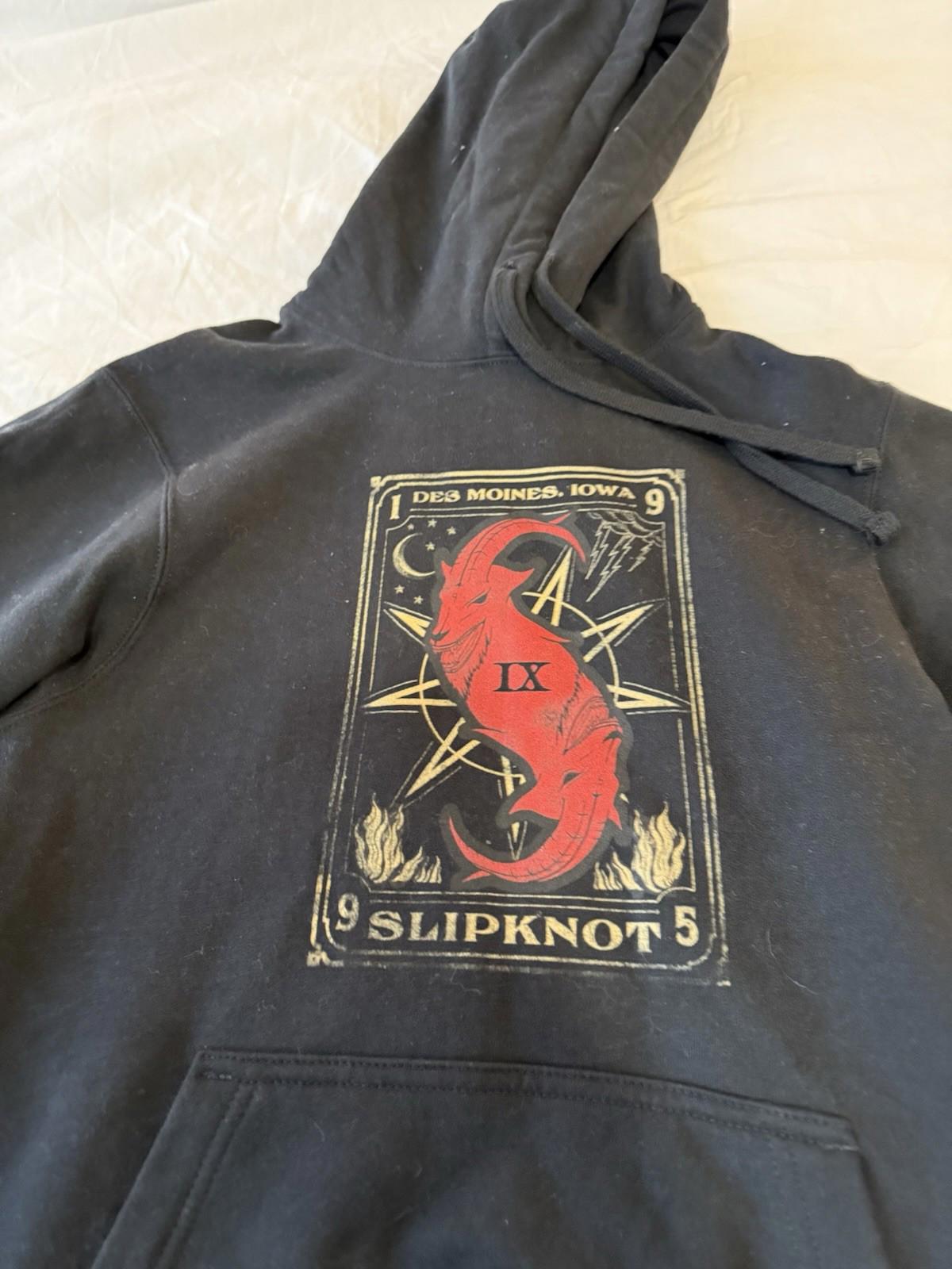 Vintage Slipknot band hoodie y2k size Large Black 153