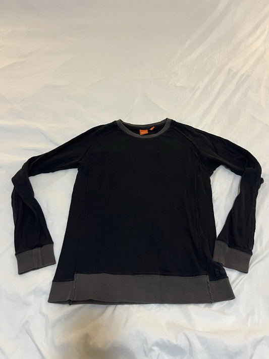 Hugo Boss Mens Black Long Sleeve Crew Neck Pullover Sweater Size Small 362