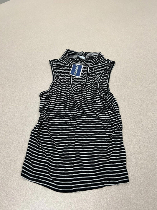 Acemi Women's Gray White Stripe Top Size Small Nwt 292