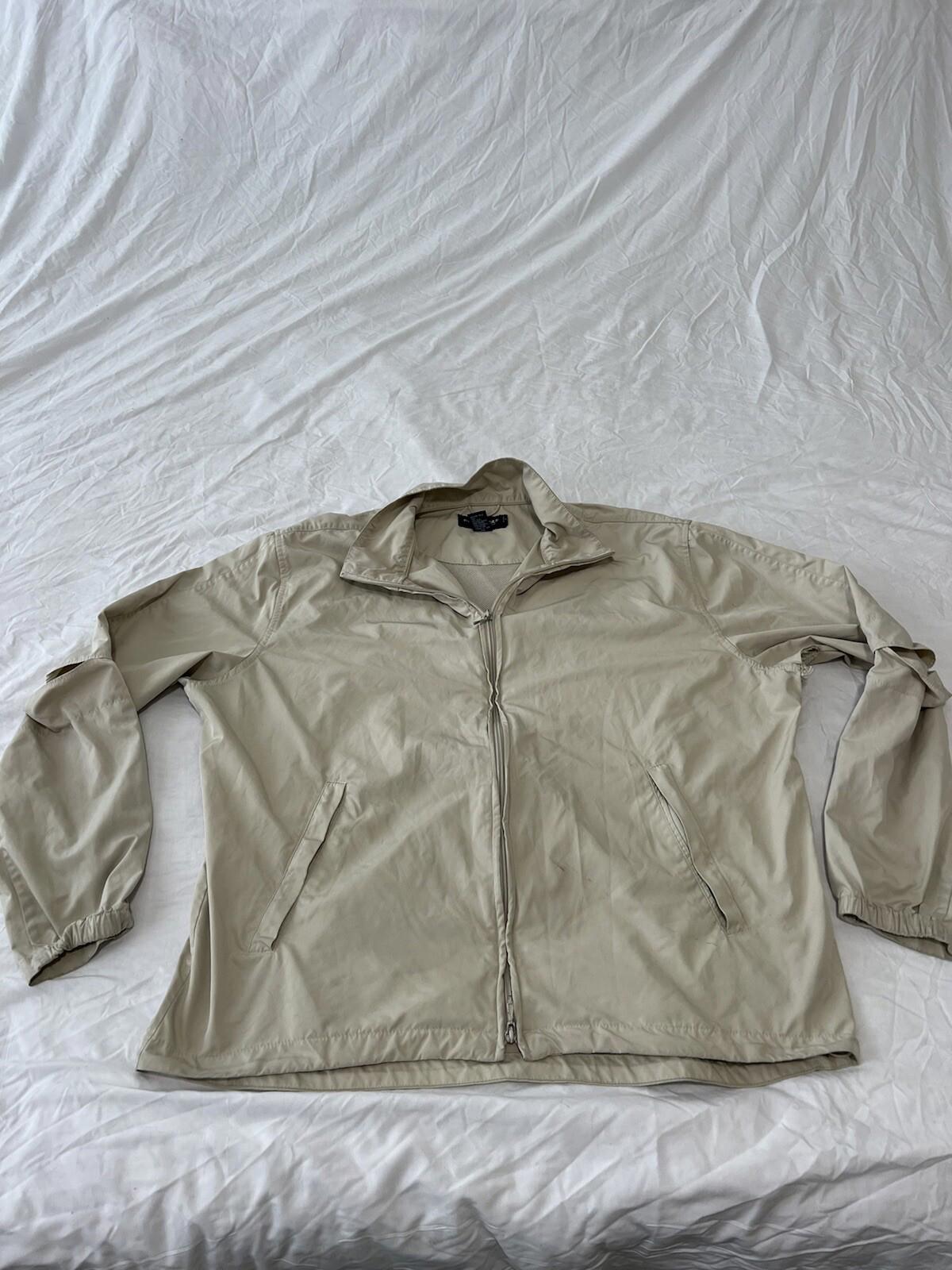 Polo Ralph Lauren Jacket Mens Size Large Tan Full Zip Windbreaker Golf 5d