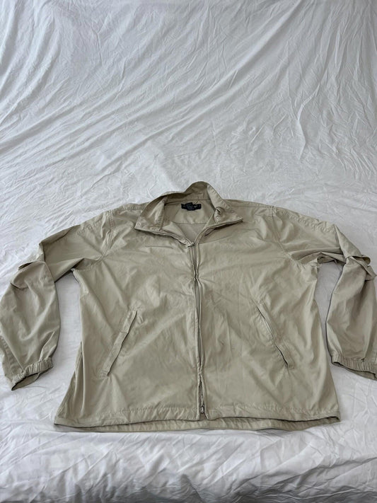 Polo Ralph Lauren Jacket Mens Size Large Tan Full Zip Windbreaker Golf 5d