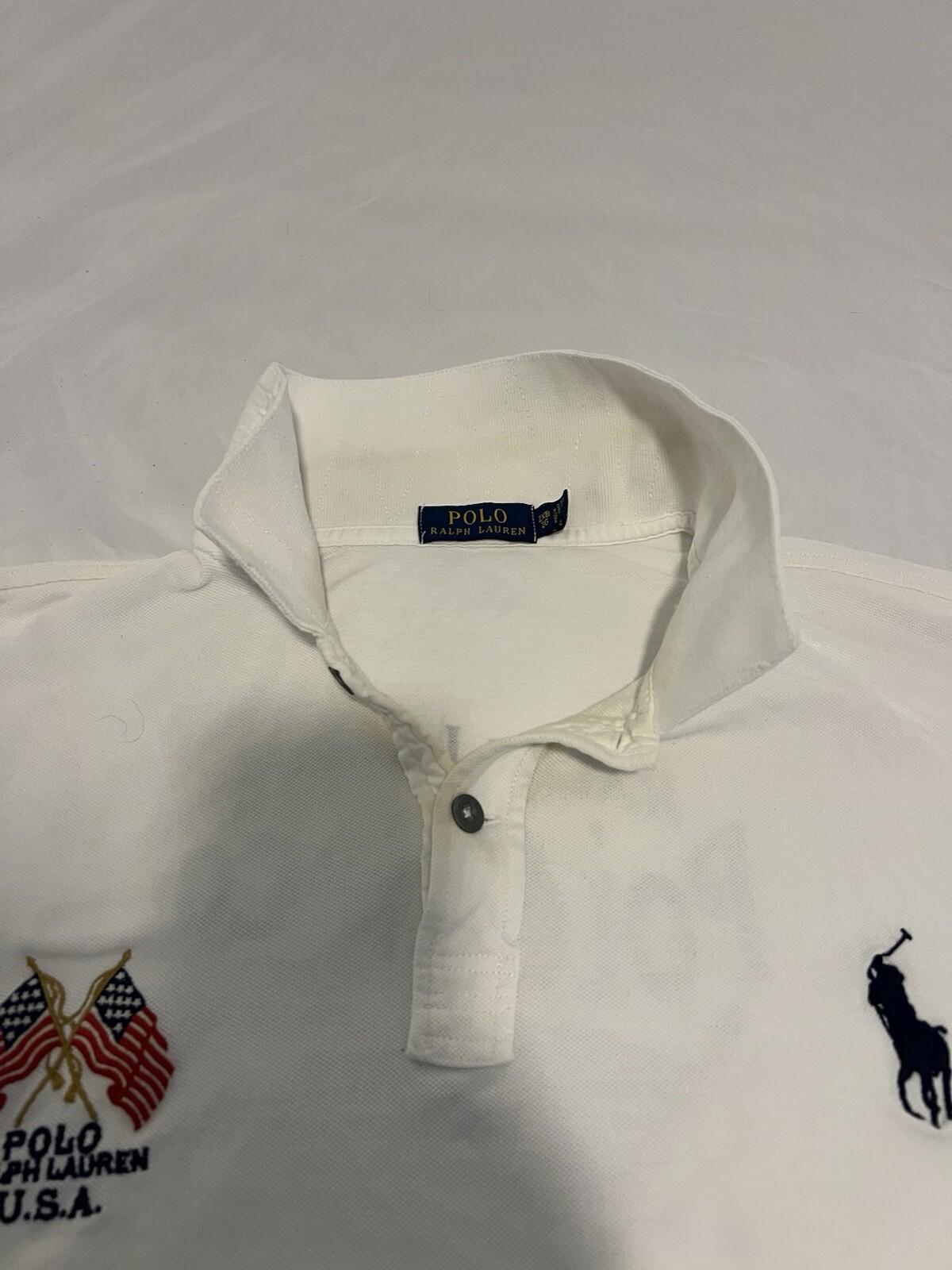 Polo Ralph Lauren Big Pony Shirt Mens 2XL White Bleecker St NYC Crest 373