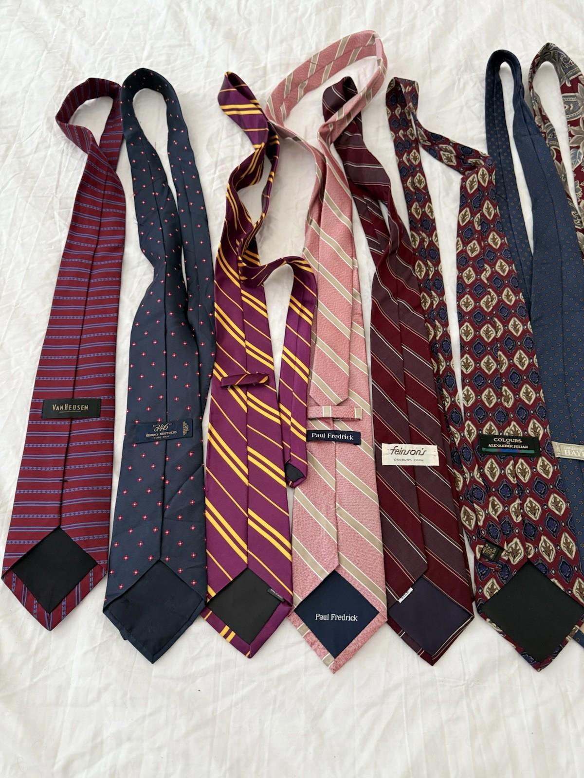 14 Neckties Good Mix Brands Wear Quilting Craft Lot Tie Lots 147