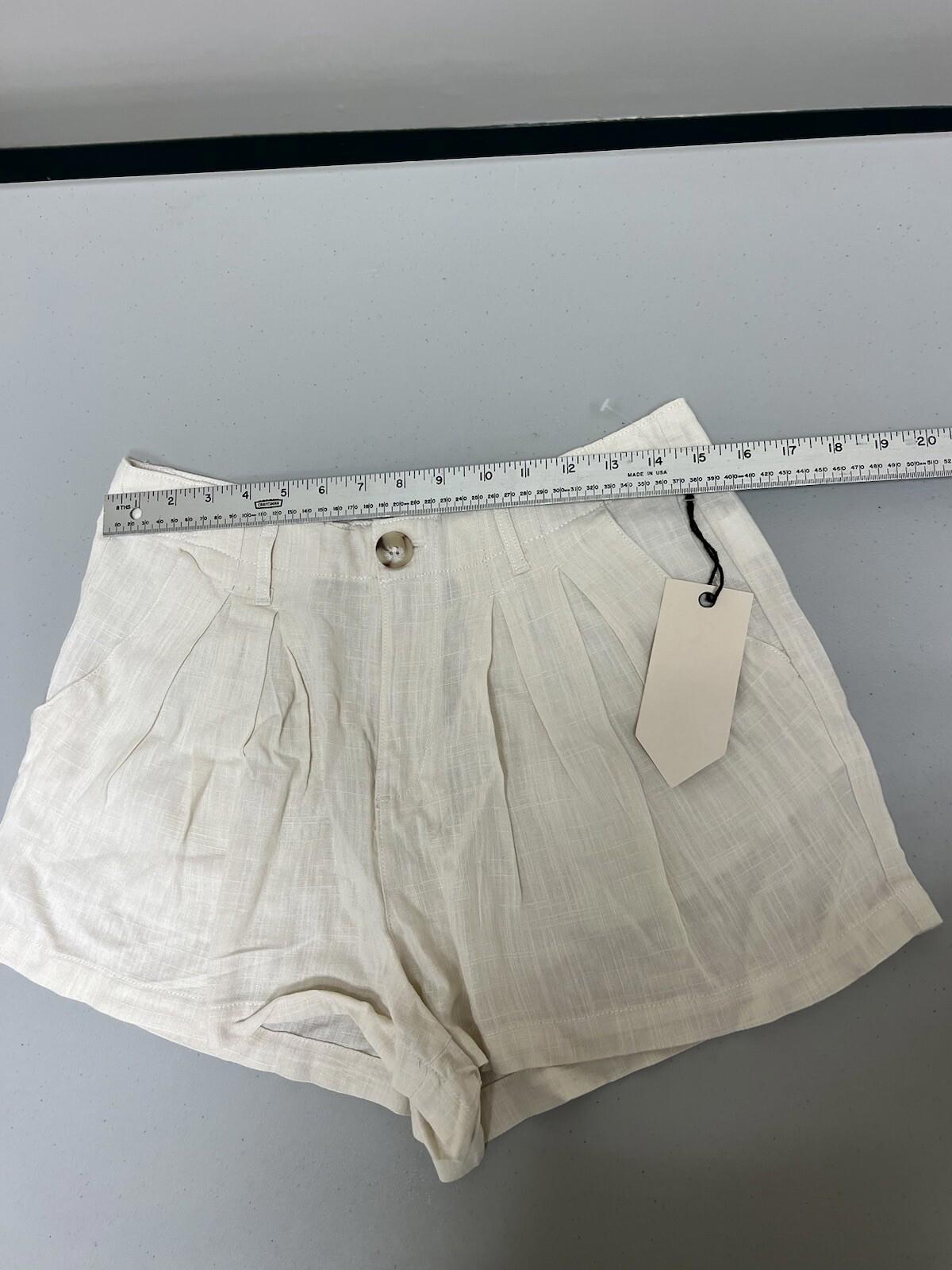 Ban Jara White Shorts Viscose Linen Size Large Nwt 322