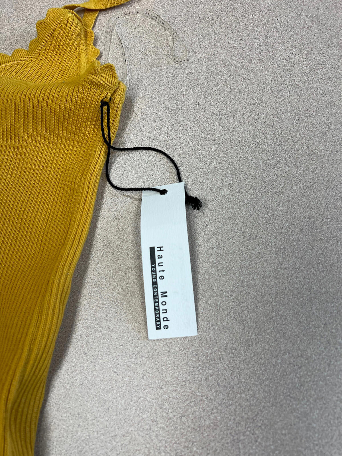 Haute Monde Tank Top Women's Medium Yellow NWT 291