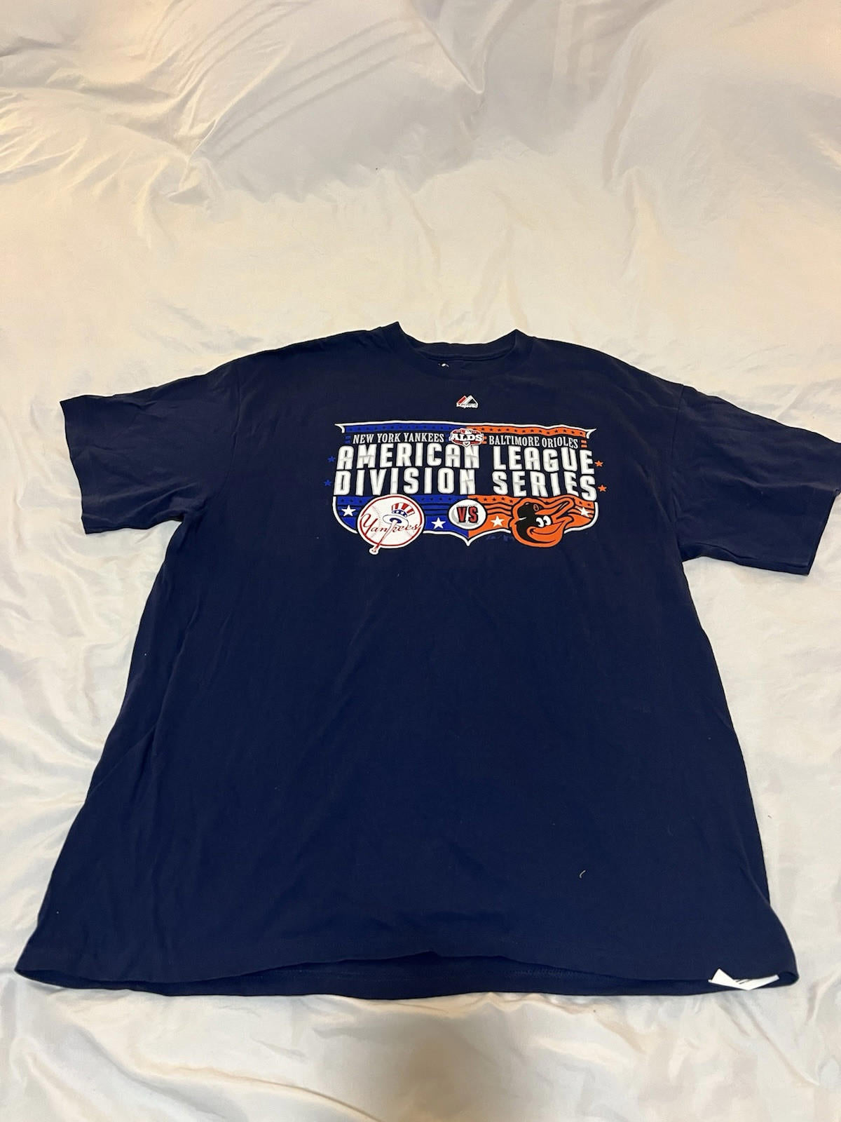 Baltimore Orioles vs New York Yankees 2012 ALDS Men's Xl Shirt Blue 122