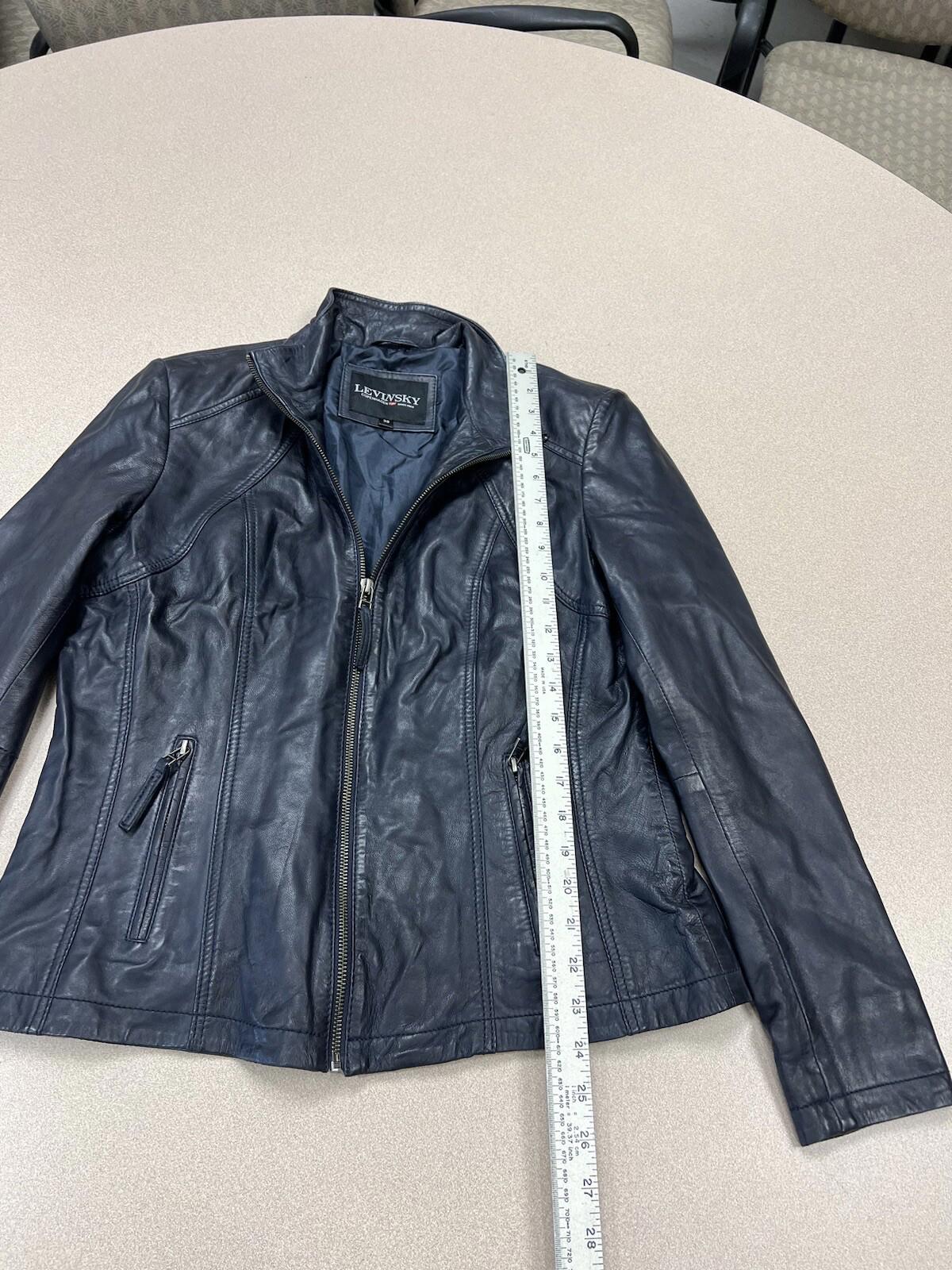 Leather Jacket Women Levinsky Merry Lamb Nappa Leather Black 38 305