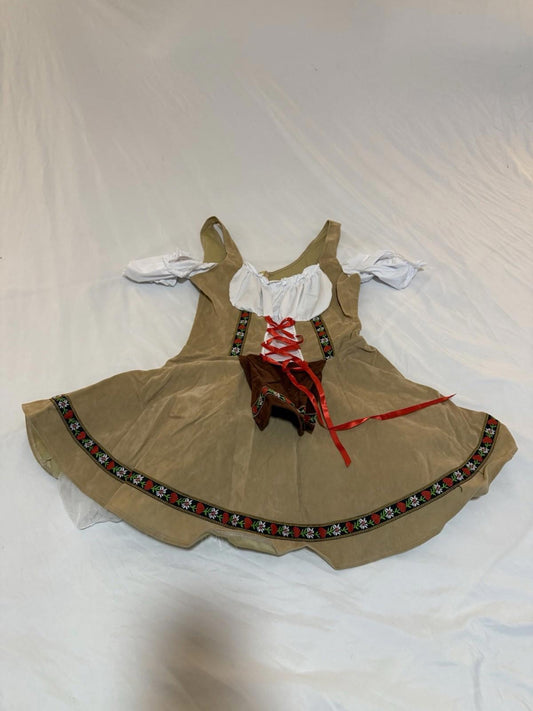 Oktoberfest 3 Piece German Bavarian Traditional Dirndl Blue Dress Size L/XL 148