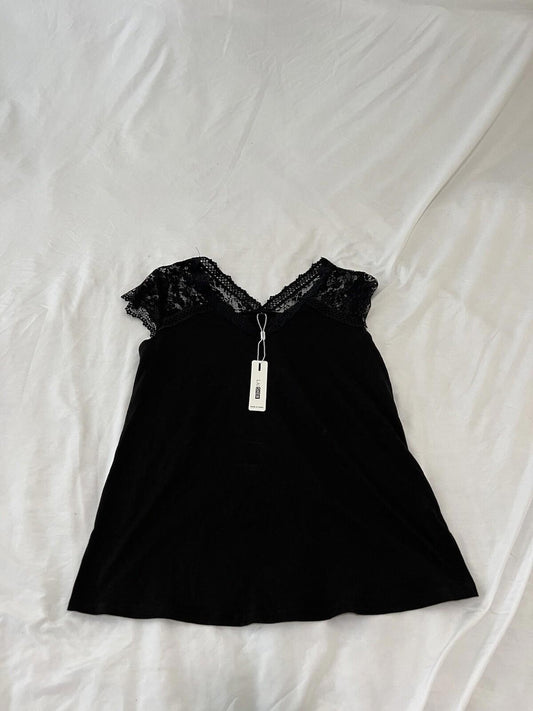 Lai Shen Women's Blouse Black Size Small Nwt 5xx
