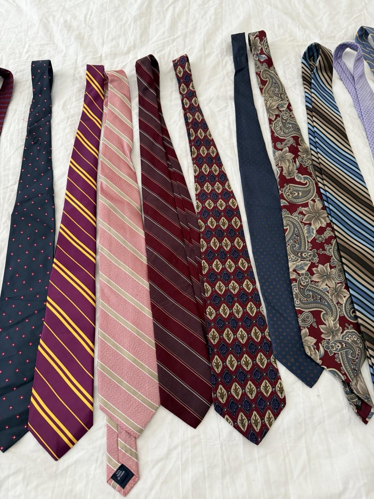 14 Neckties Good Mix Brands Wear Quilting Craft Lot Tie Lots 147