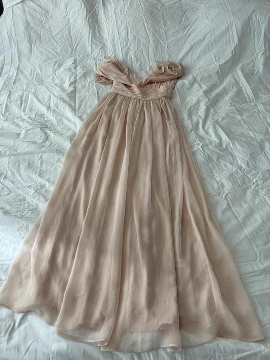 French Connection Women Constance Drape Cold Shoulder Dress Pink Size 4 Nwt 337