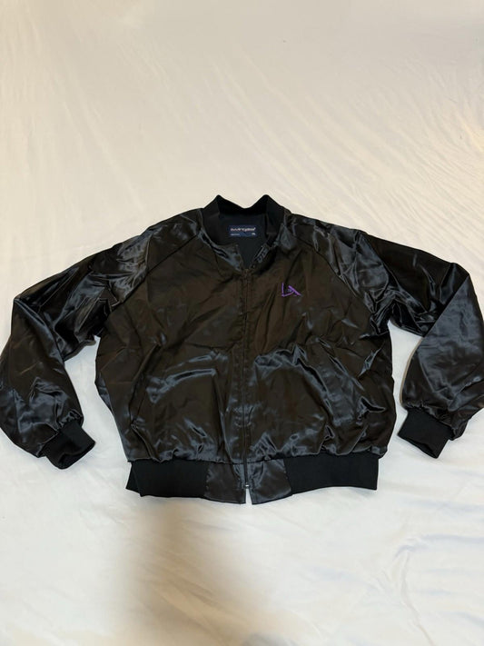 Vintage Swingster Jacket Mens XL Los Angeles On Location Satin Bomber 90s 148