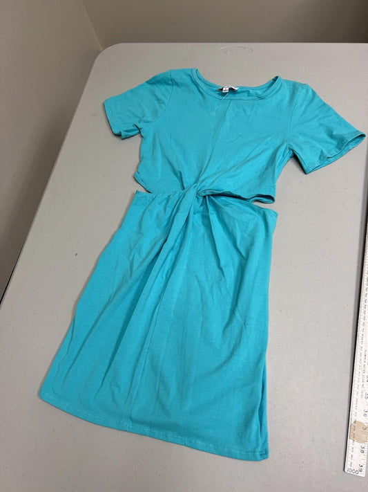Rolla Coaster Teal Side Cut Out Bodycon Dress Sexy Nwot Small 322