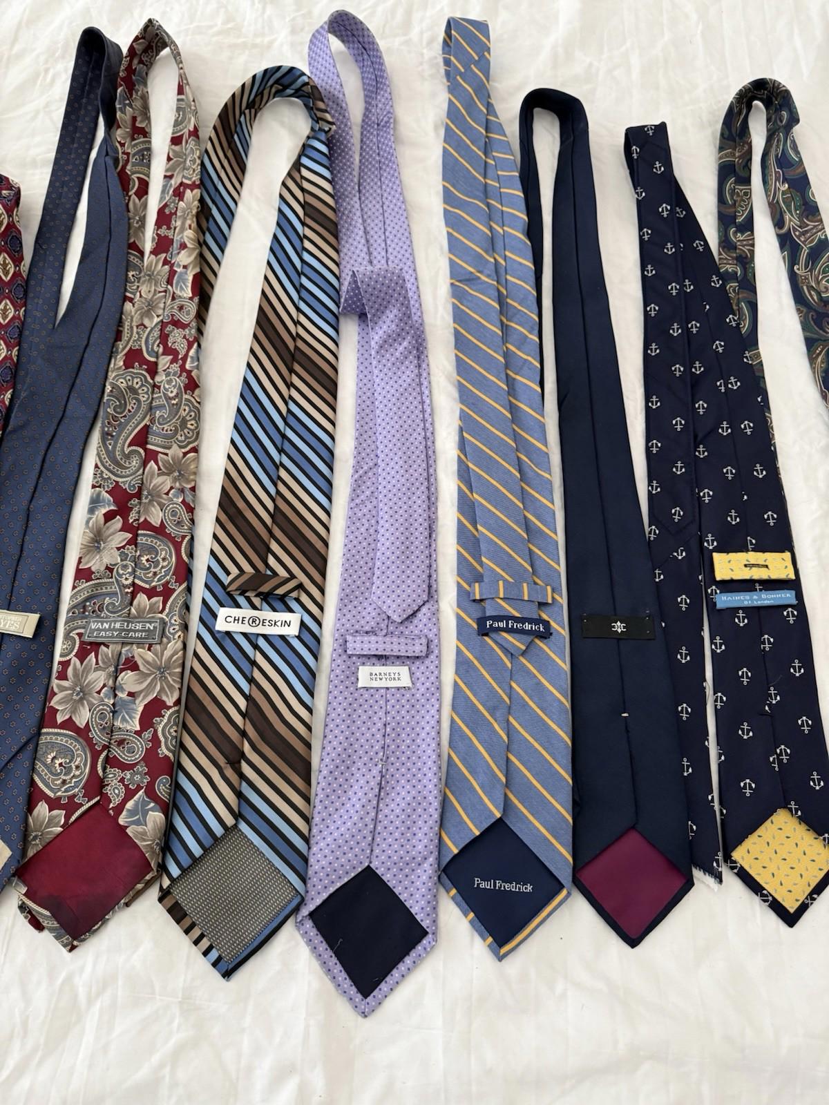 14 Neckties Good Mix Brands Wear Quilting Craft Lot Tie Lots 147