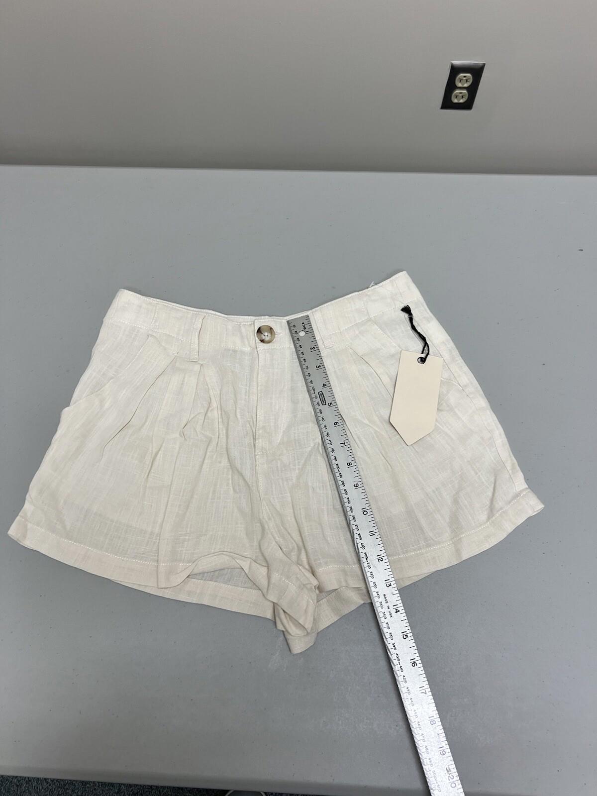 Ban Jara White Shorts Viscose Linen Size Large Nwt 322