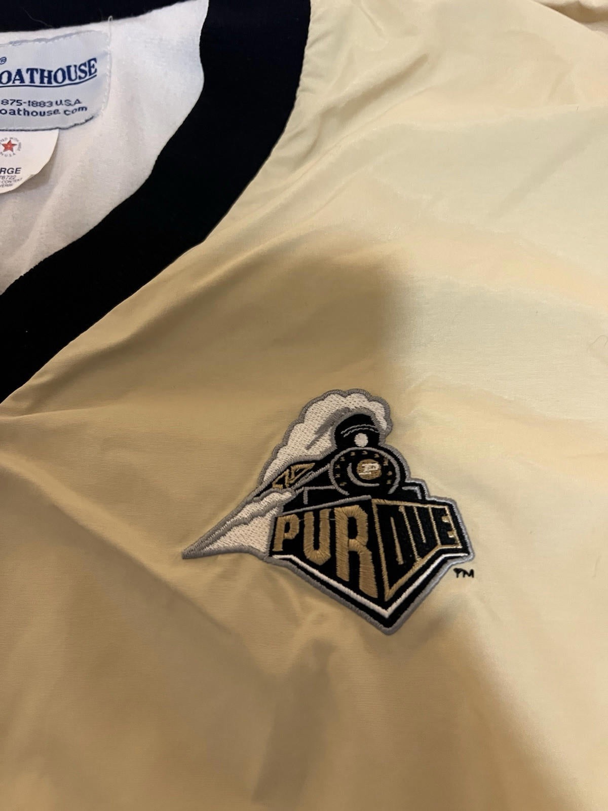 Vintage Boathouse Purdue University Windbreaker Pullover XL Tan 133