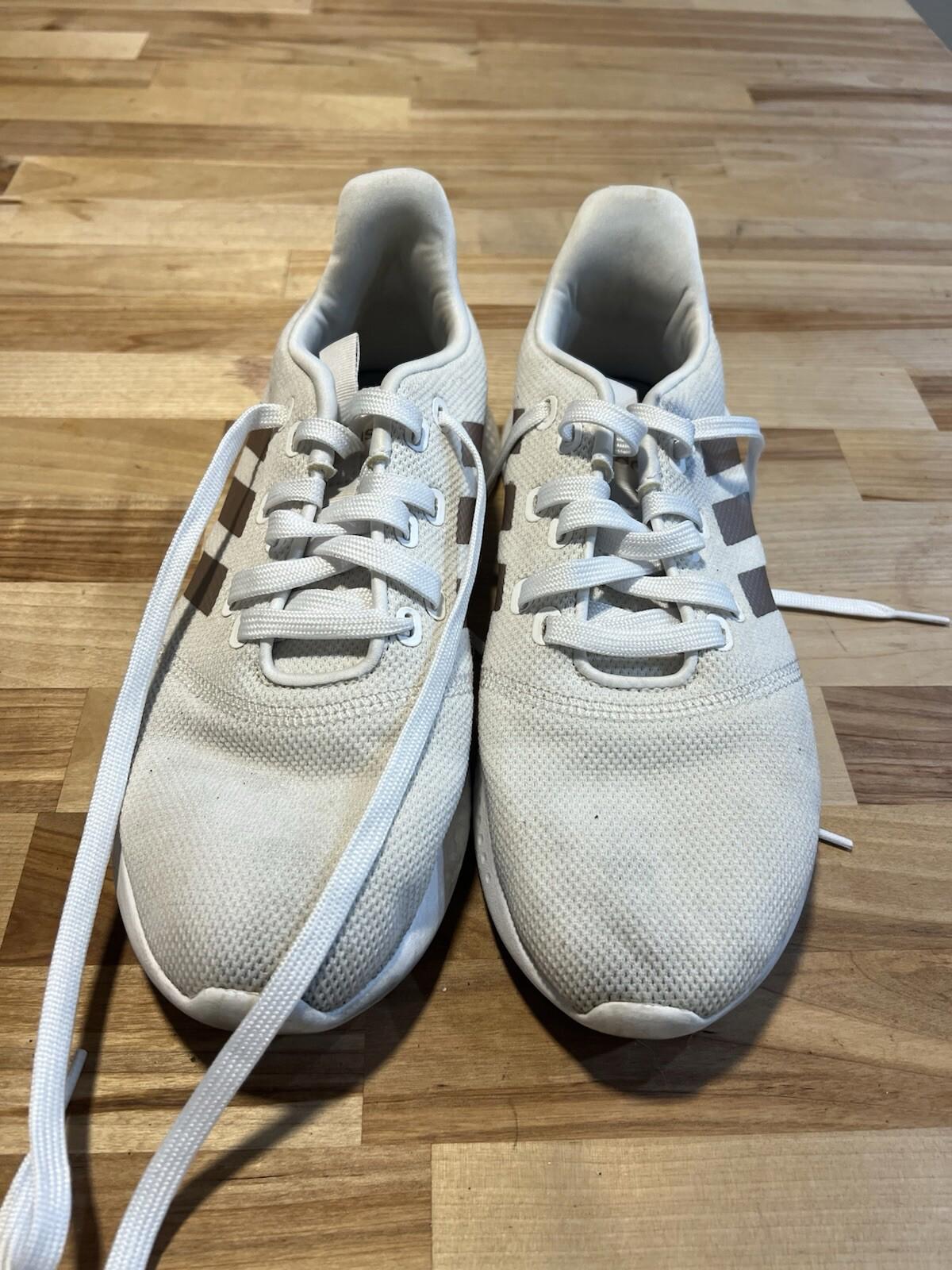 Adidas White Cloudfoam Running Sneakers Shoes Womens Size 8