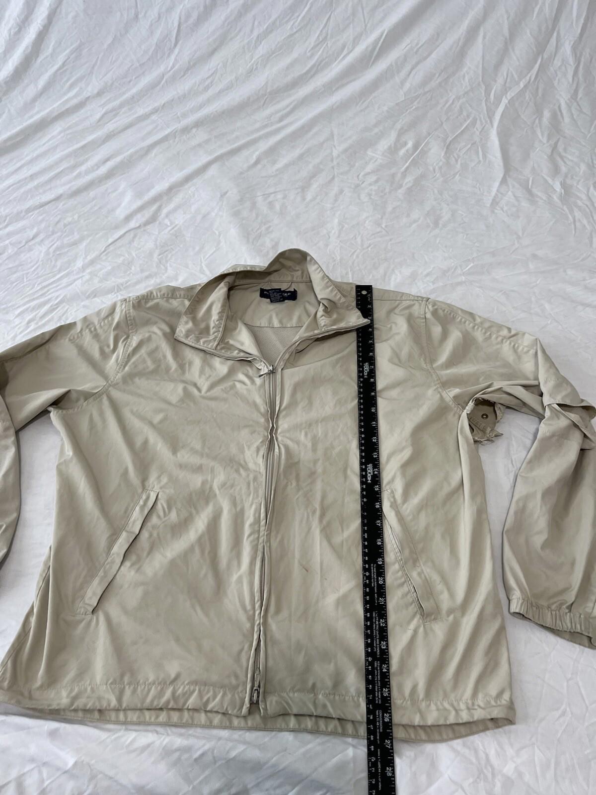Polo Ralph Lauren Jacket Mens Size Large Tan Full Zip Windbreaker Golf 5d