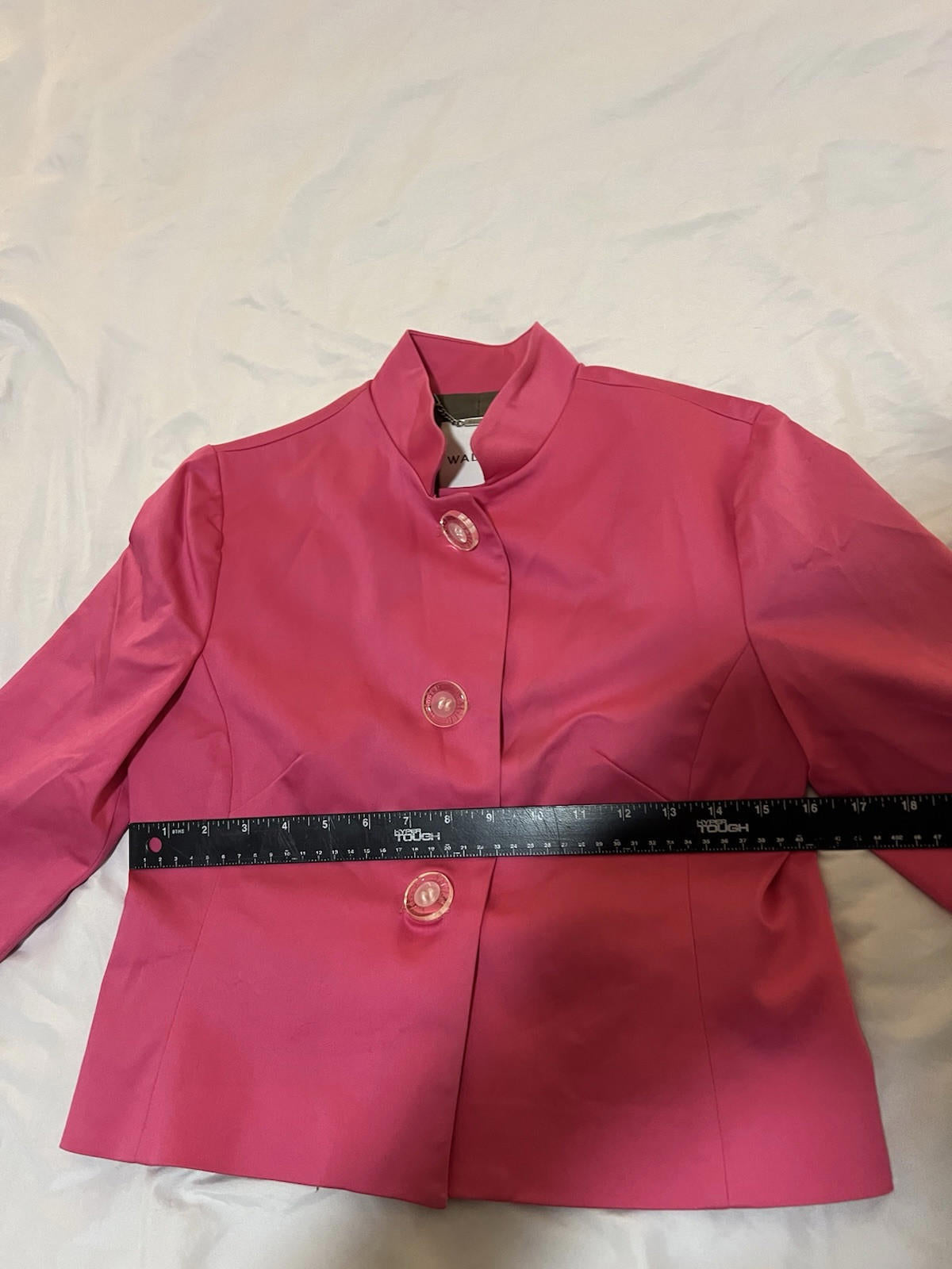 Walter Women’s Hot Pink Cropped Coat Size 6 Crop Sleeve 136